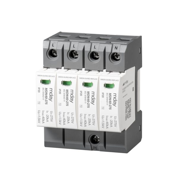 سرج ارستر 40 کیلوآمپر، 275 ولت، 4 پل، برند Mday، مدل MDN40-AC-4P - تصویر 3