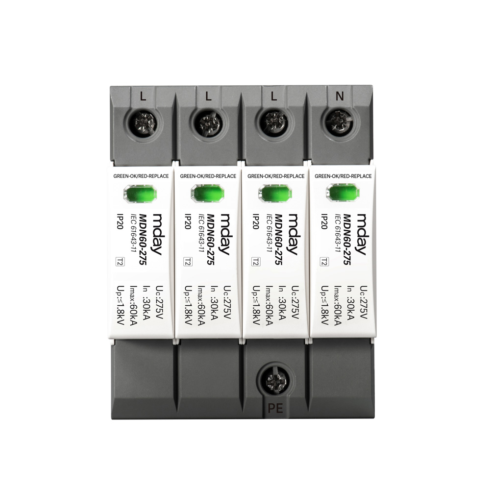 ARSHID-MDN60-AC-4P-1 سرج ارستر 60 کیلوآمپر، 320 ولت، 4 پل، برند Mday، مدل MDN60-AC-4P - تصویر 1