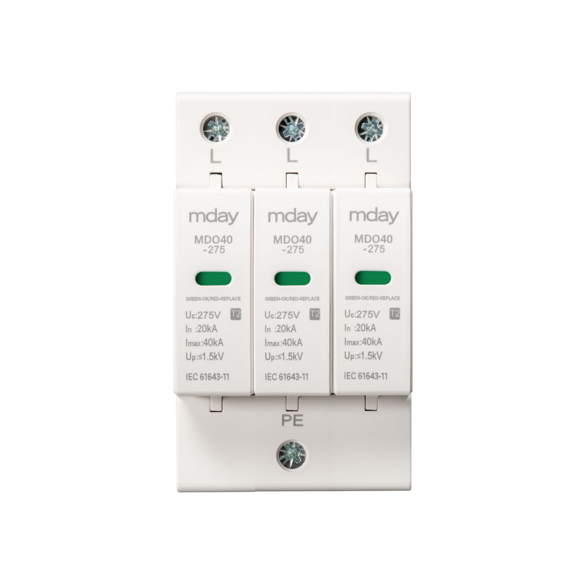 سرج ارستر 40 کیلوآمپر، 440 ولت، 3 پل، برند Mday، مدل MDO40-AC-3P - تصویر 3