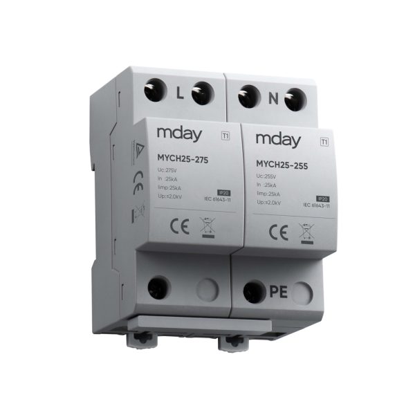 سرج ارستر 25 کیلوآمپر، 385 ولت، 2 پل، برند Mday، مدل MYCH25-AC-1P+NPE - تصویر 2